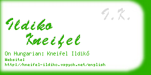 ildiko kneifel business card