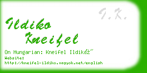 ildiko kneifel business card